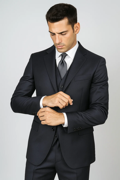 Men's 3 buttons Grey Suit