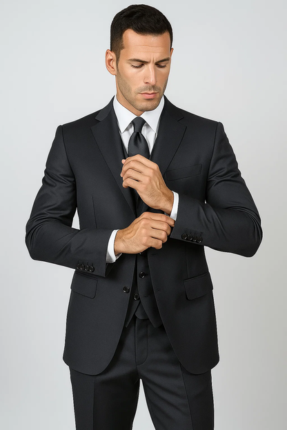 Men's 3 buttons Grey Suit