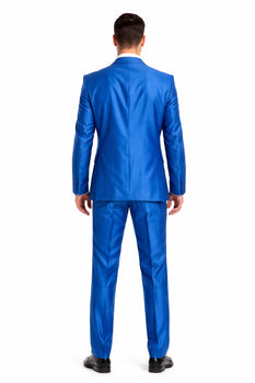 Men's  3 Piece Suit Slim Fit Blue Suit - Image 7
