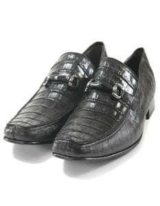 Mens Black Genuine Caiman Belly And Lizard Slip On By Los Altos - Image 11