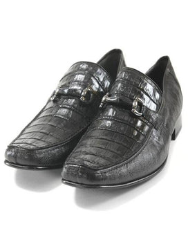 Mens Black Genuine Caiman Belly And Lizard Slip On By Los Altos - Image 11