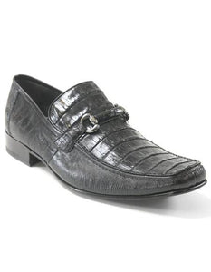 Mens Black Genuine Caiman Belly And Lizard Slip On By Los Altos - Image 12