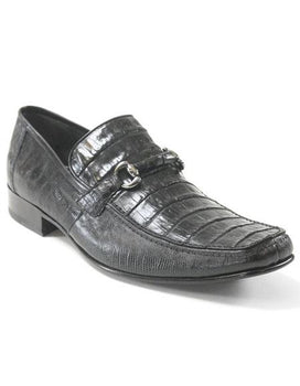 Mens Black Genuine Caiman Belly And Lizard Slip On By Los Altos - Image 12