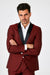 Men's Black Shawl Lapel 1 Button Classic Fit  Burgundy ~ Wine ~ Maroon Suit