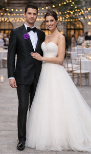 Men's Black Shiny Two Piece Slim Fitted Suits Oxford Men's Sharkskin Suit