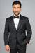 Tiglio Suit - Signature Menswear Wool Fabric SuitsOutlet - Brand Men's 2-button Black Tuxedo  - High End Suits - High Quality Suits