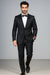 Tiglio Suit - Signature Menswear Wool Fabric SuitsOutlet - Brand Men's 2-button Black Tuxedo  - High End Suits - High Quality Suits