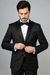Mantoni Suit - Signature Menswear Wool Fabric SuitsOutlet - Brand Men's 2-button Black Tuxedo  - High End Suits - High Quality Suits