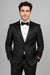 Tiglio Suit - Signature Menswear Wool Fabric SuitsOutlet - Brand Men's 2-button Black Tuxedo  - High End Suits - High Quality Suits