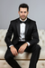 Mantoni Suit - Signature Menswear Wool Fabric SuitsOutlet - Brand Men's 2-button Black Tuxedo  - High End Suits - High Quality Suits