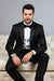 Tiglio Suit - Signature Menswear Wool Fabric SuitsOutlet - Brand Men's 2-button Black Tuxedo  - High End Suits - High Quality Suits