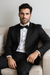 Mantoni Suit - Signature Menswear Wool Fabric SuitsOutlet - Brand Men's 2-button Black Tuxedo  - High End Suits - High Quality Suits