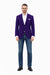 Men's Blazer On Sale Purple and Bold White Pinstripe Blazer