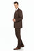 Men’s Brown Pinstripe 3-Piece Suit – Classic Business and Formal Wear with Vest