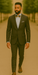 Men's Brown Plaid Slim Fit Suit by Rossiman Rossi – Peak Lapel Jacket & Tapered Pants