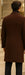 Men's Brown Wool Fabric Double breasted Overcoat  44 inch full length Topcoat