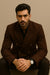 Men's Brown Wool Fabric Double breasted Overcoat  44 inch full length Topcoat