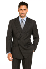 Men's Charcoal Double Breaste