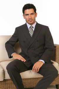 Men's Charcoal Double Breaste