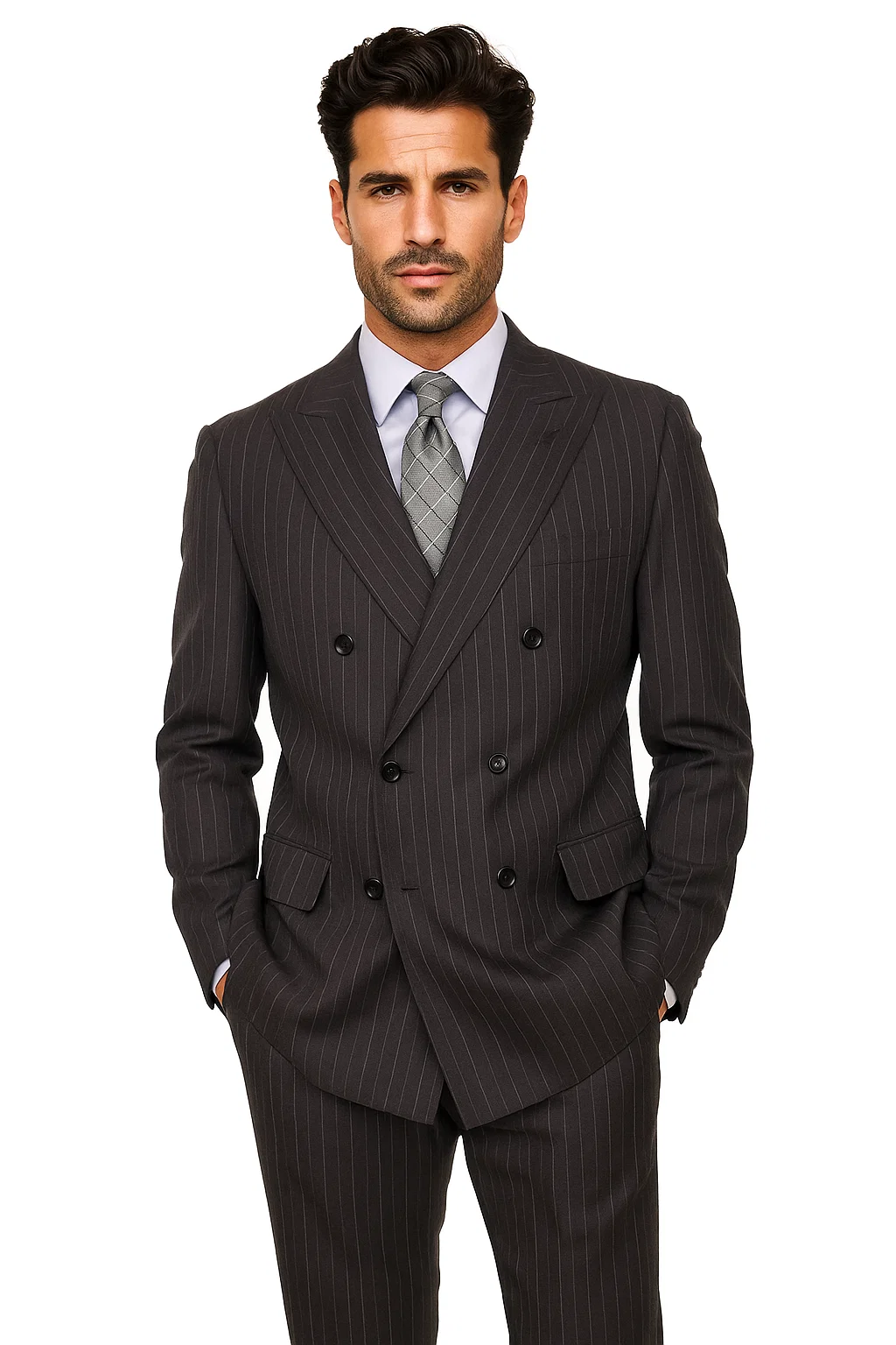Men's Charcoal Double Breasted7