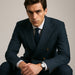 Men's Charcoal Grey - Dark Gray Fabric Double breasted Overcoat  44 inch full length Topcoat