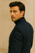 Men's Charcoal Grey - Dark Gray Fabric Double breasted Overcoat  44 inch full length Topcoat