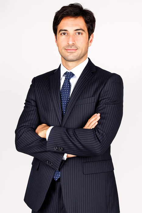 Men's Classic Two Buttons pinstripe