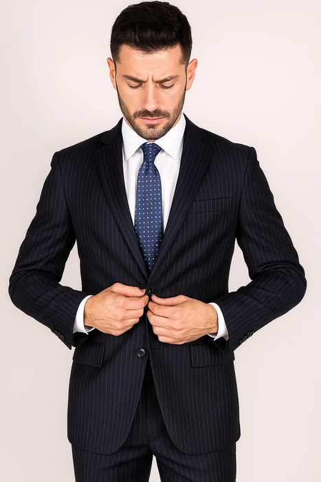 Men's Classic Two Buttons pinstripe