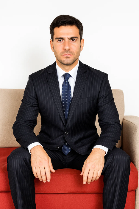 Men's Classic Two Buttons pinstripe