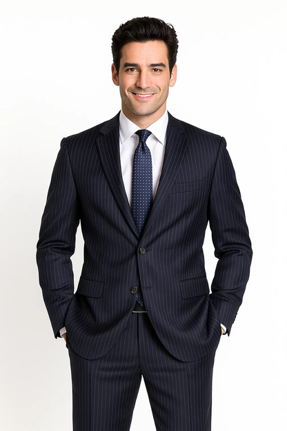 Men's Classic Two Buttons pinstripe