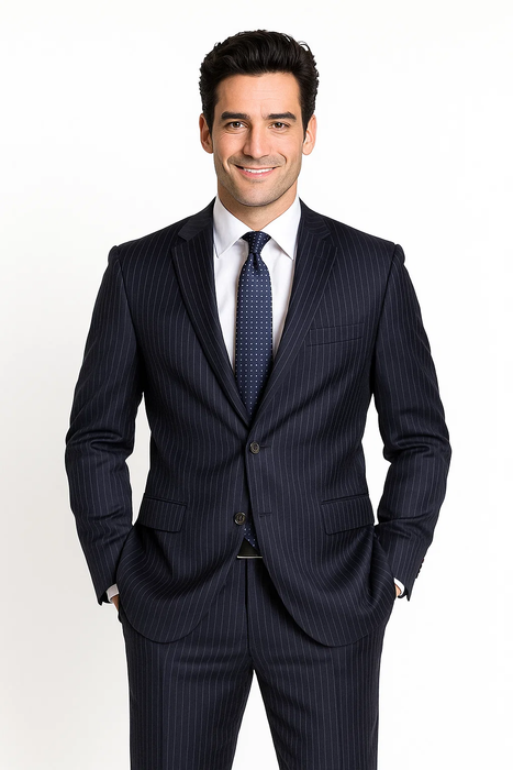 Men's Classic Two Buttons pinstripe