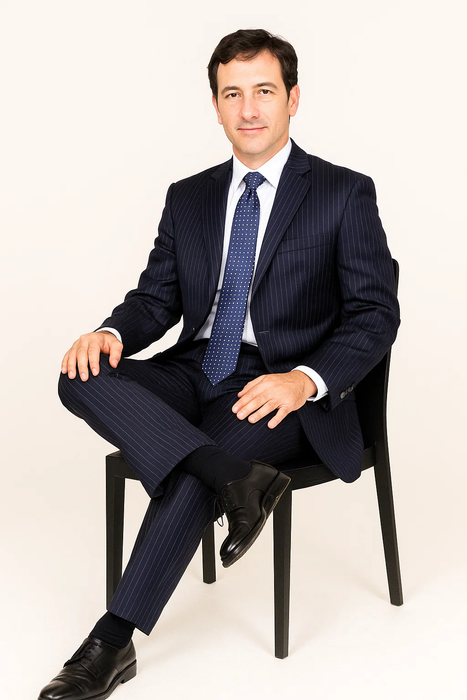 Men's Classic Two Buttons pinstripe