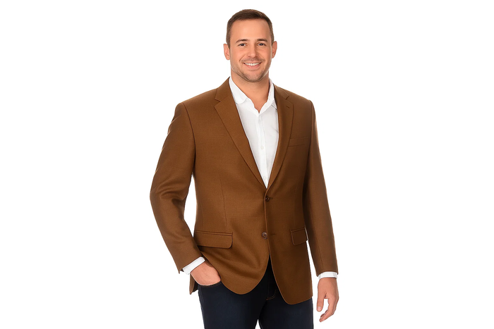 Men's Coffee Cheap Priced Designer Fashion Dress Casual Blazer On Sale Rich Blazer - Image 2