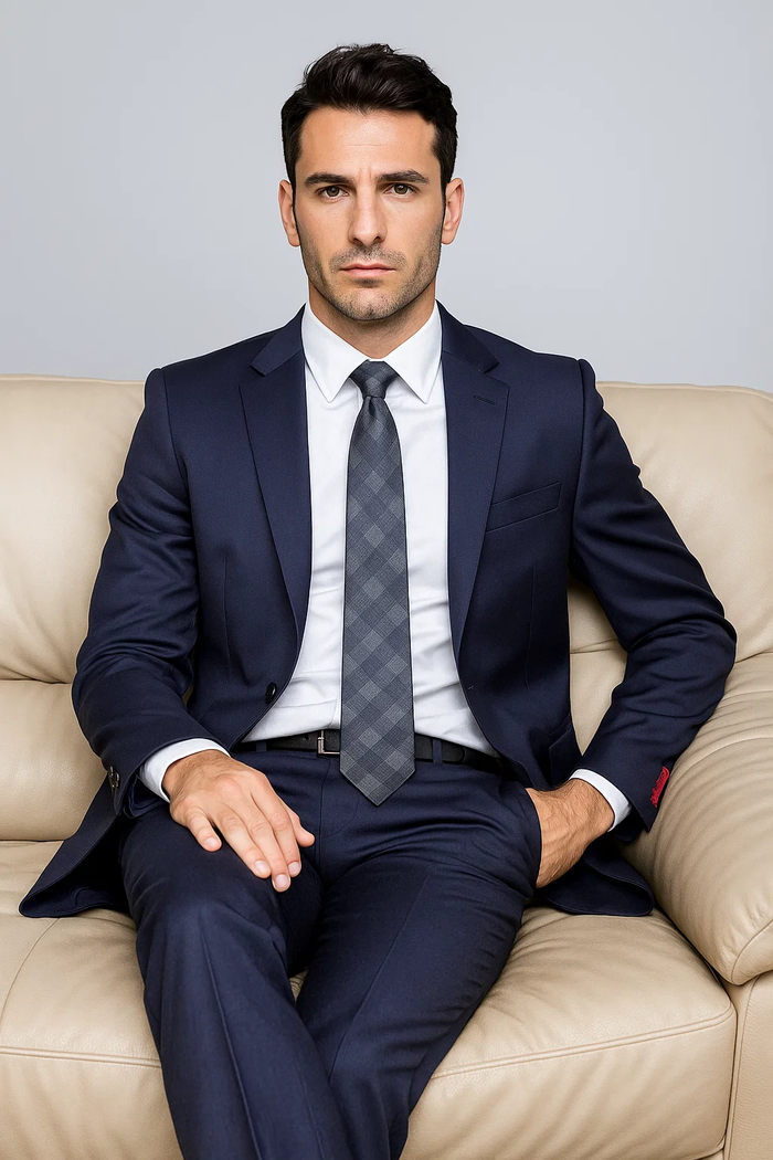 Men's Dark Navy Blue Suit 