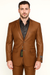 Men's Designer 2-Button With Sheen Rust ~ Peach Sharkskin Suit