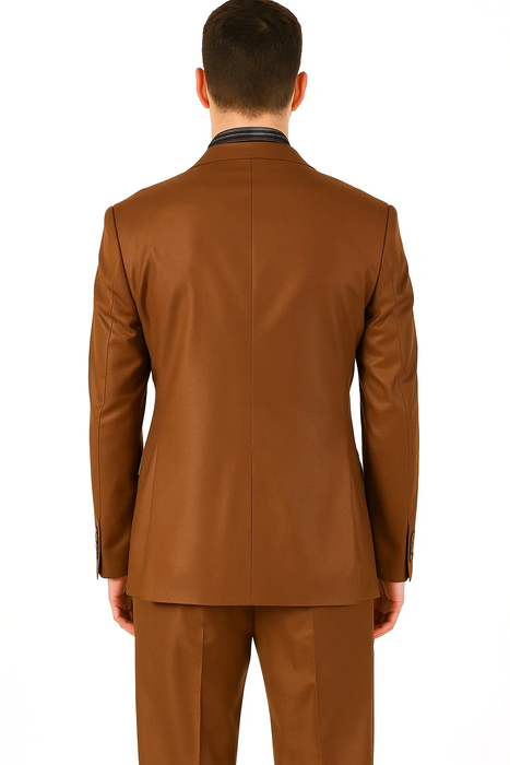 Men's Designer 2-Button With Sheen Rust 
