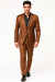 Men's Designer 2-Button With Sheen Rust ~ Peach Sharkskin Suit