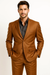 Men's Designer 2-Button With Sheen Rust ~ Peach Sharkskin Suit