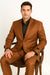 Men's Designer 2-Button With Sheen Rust ~ Peach Sharkskin Suit
