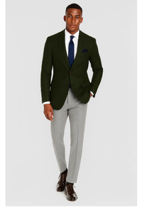 Men's Forest Green 2 Button Solid Pattern Cheap Priced Designer Fashion Dress Casual Blazer For Men On Sale