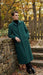 Men’s Full-Length Green Overcoat – Microfiber Blend for Winter Maxi Duster Coat