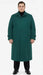 Men’s Full-Length Green Overcoat – Microfiber Blend for Winter Maxi Duster Coat