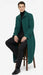 Men’s Full-Length Green Overcoat – Microfiber Blend for Winter Maxi Duster Coat