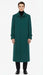 Men’s Full-Length Green Overcoat – Microfiber Blend for Winter Maxi Duster Coat