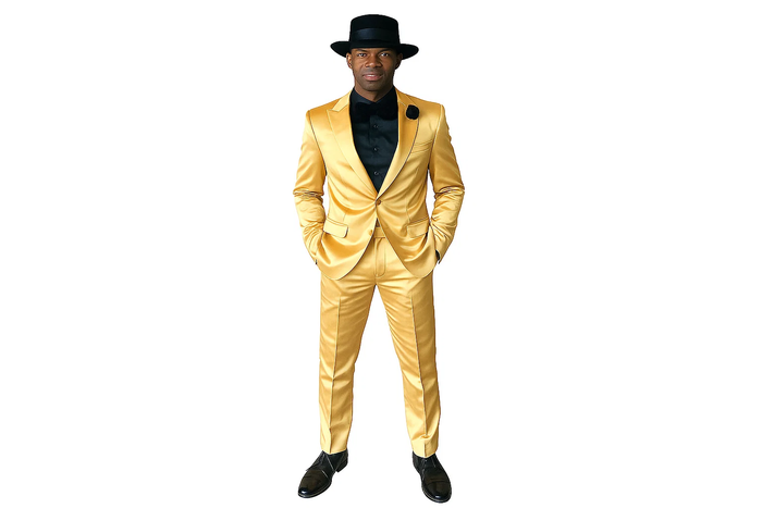 Men's Gold Peak Label Cheap Priced Designer Fashion Dress Casual Blazer On Sale Besom Two Pockets One Button Blazer - Image 2