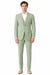 Men's  Notch Label Orange Colour Summer Seersucker Fabric Jacket and Pants 3 Piece Suit