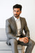 Men's Grey Tuxedo - Gray Tuxedo Suit With White Trim Lapel Slim Fit Wedding Suit - Prom Suit