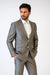 Men's Grey Tuxedo - Gray Tuxedo Suit With White Trim Lapel Slim Fit Wedding Suit - Prom Suit