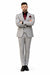 Men's Grey and Black Pinstripe Three-Piece Suit 1920s Suit Gangster Stripe Vintage Look