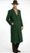 Men’s Hunter Green Full-Length Wool Overcoat – Classic Winter Dress Coat for Formal and Everyday Wear